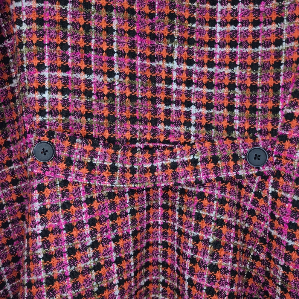 Torrid Boucle Statement Coat Plaid Pink 18333568 6X/30 Plus Size - Picture 7 of 14